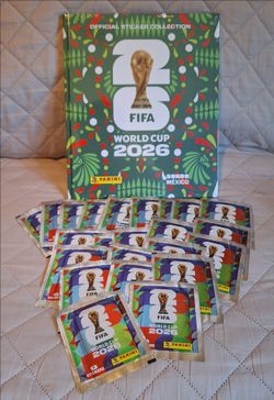 FIFA 2026 Panini Album w/23 Sealed Sticker Packets
