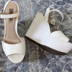 White Steve Madden Women's Shoes Wedges Size 8