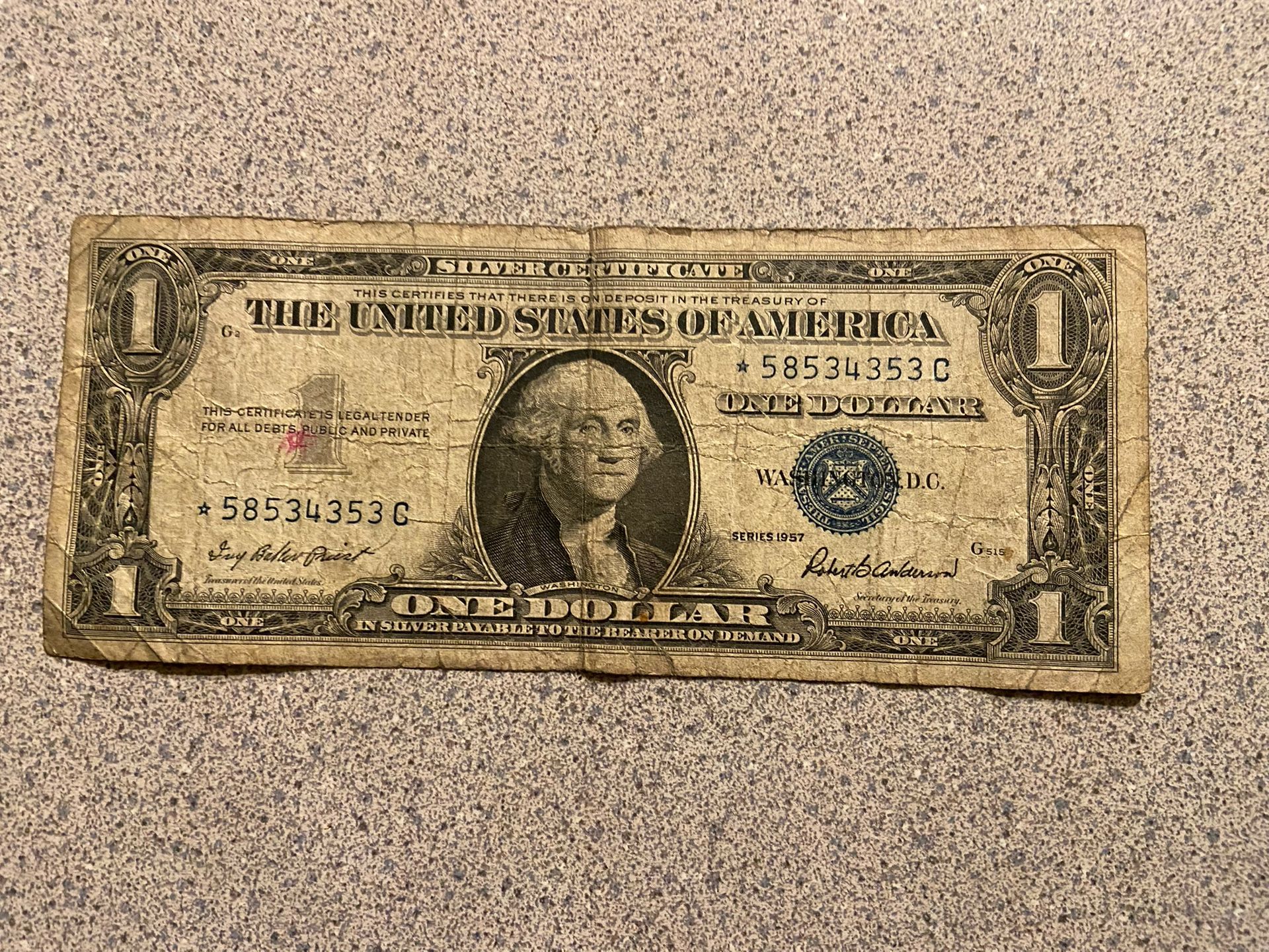 Billete Sello Azul Con Estrella ⭐️/ Blue Seal Star Note 😎