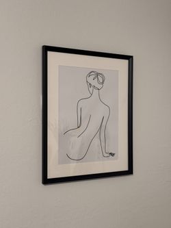 Minimalist Line Art Wall Prints – Set of 3 (Framed, 21x17)