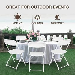 NEW! 10 Pcs Commercial Plastic Folding Chair Wedding Party Event Home Stackable Chairs