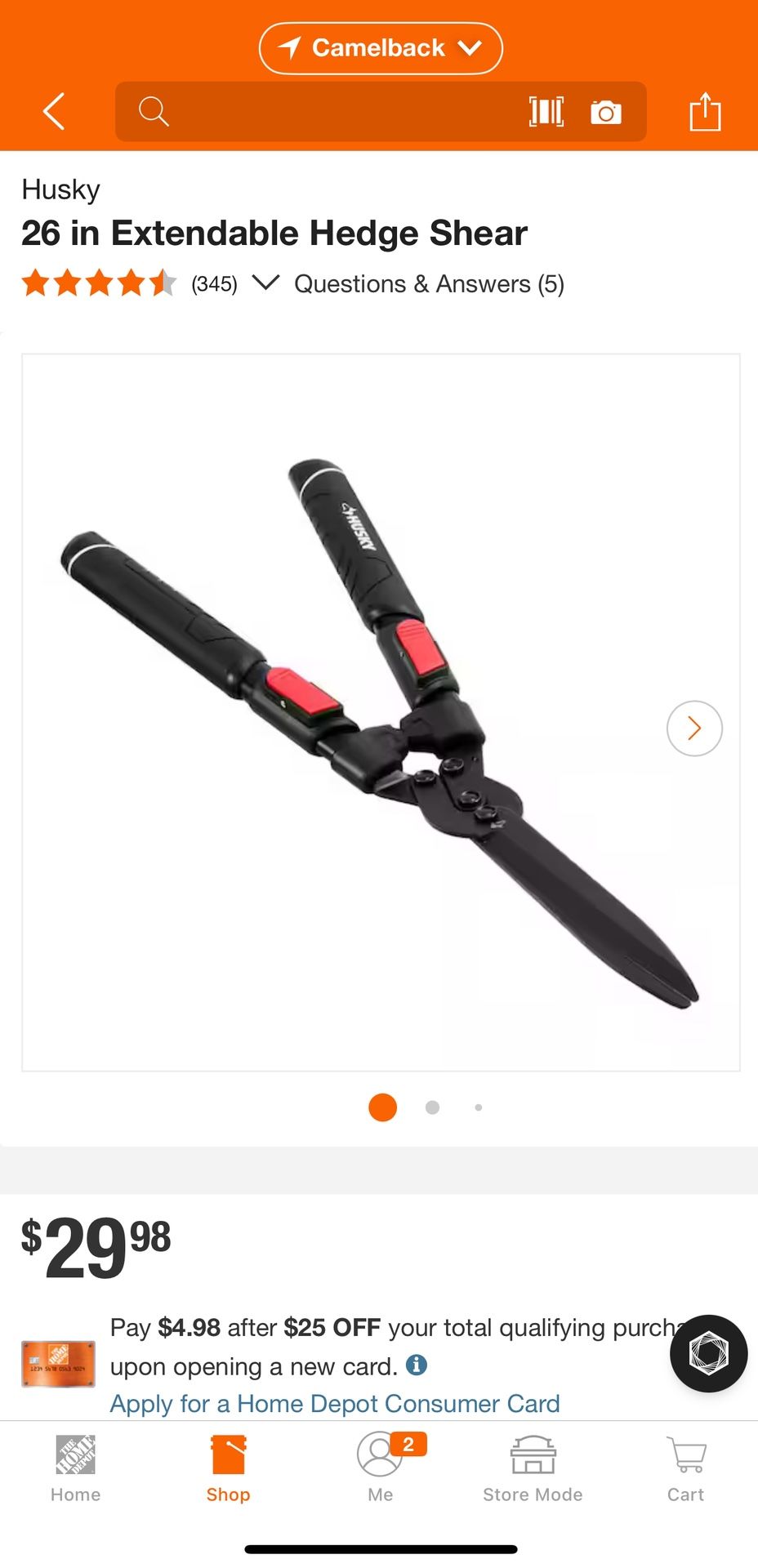 husky 26 in extendable hedge shear