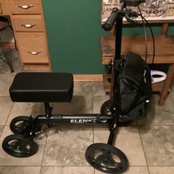 Elenker Brand New Knee Rollator Easy Fold And Go Light Weight Extra Wide Seat