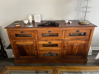 Solid Wood Sideboard Buffet Cabinet