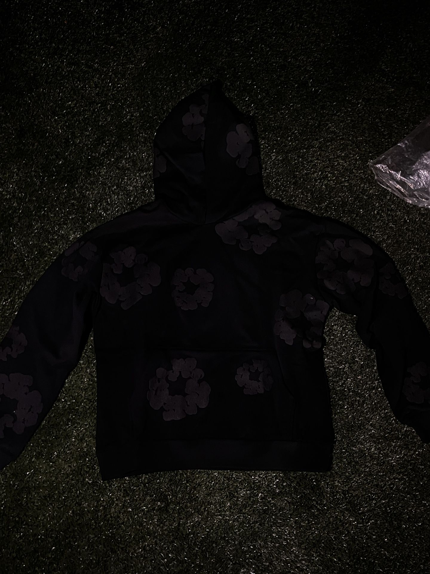 Denim Tears Cotton Wreath Hoodie Black Monochrome