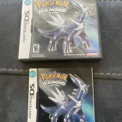 Nintendo DS - Pokemon Diamond Version - Case, Manual Only - NO GAME