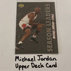 Michael Jordan Chicago Bulls Hall of Fame Guard Upper Deck Card. 