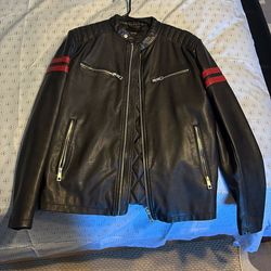 Zara Leather Jacket Medium Men’s