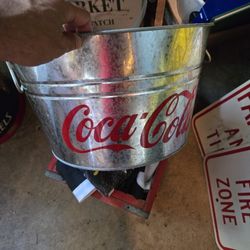 Coca-Cola Galvanized Metal Tub With Handles 