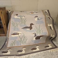 Duck Area Rug Wool Loom Or Wall Mount