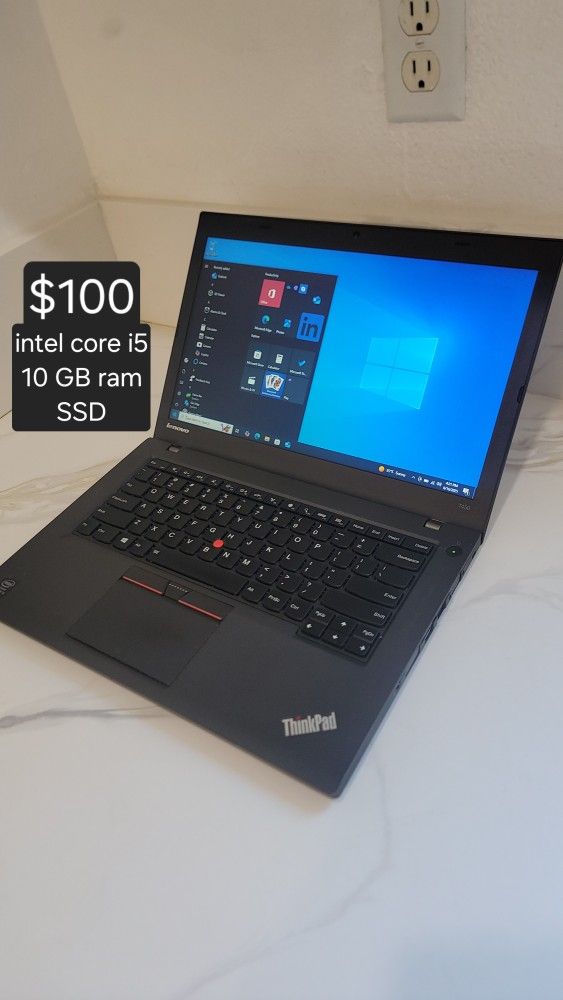 Lenovo thinkpad laptop. Intel core i5. 10 GB ram. SSD. 👍Delivery Available👍👍Se Habla Español👍
