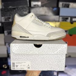 Size 9.5M - Jordan 3 “White Ivory”