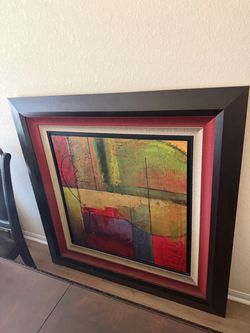 Large Abstract Framed Wall Art