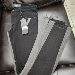 Valabasas Nebula Flared Jeans "Black/Grey (Size 30) Brand New 100% Authentic