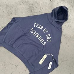 🧥 Fear of God Essentials Hoodie – Marine Blue (XXL) ✅ Brand New & 100% Authentic