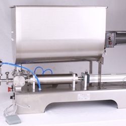 Two - Semi-Automatic Pneumatic Assault Horizontal Tomato Paste Jam Sauce Butter Paste Filler Filling Machine Peanut Butter Filling Machine