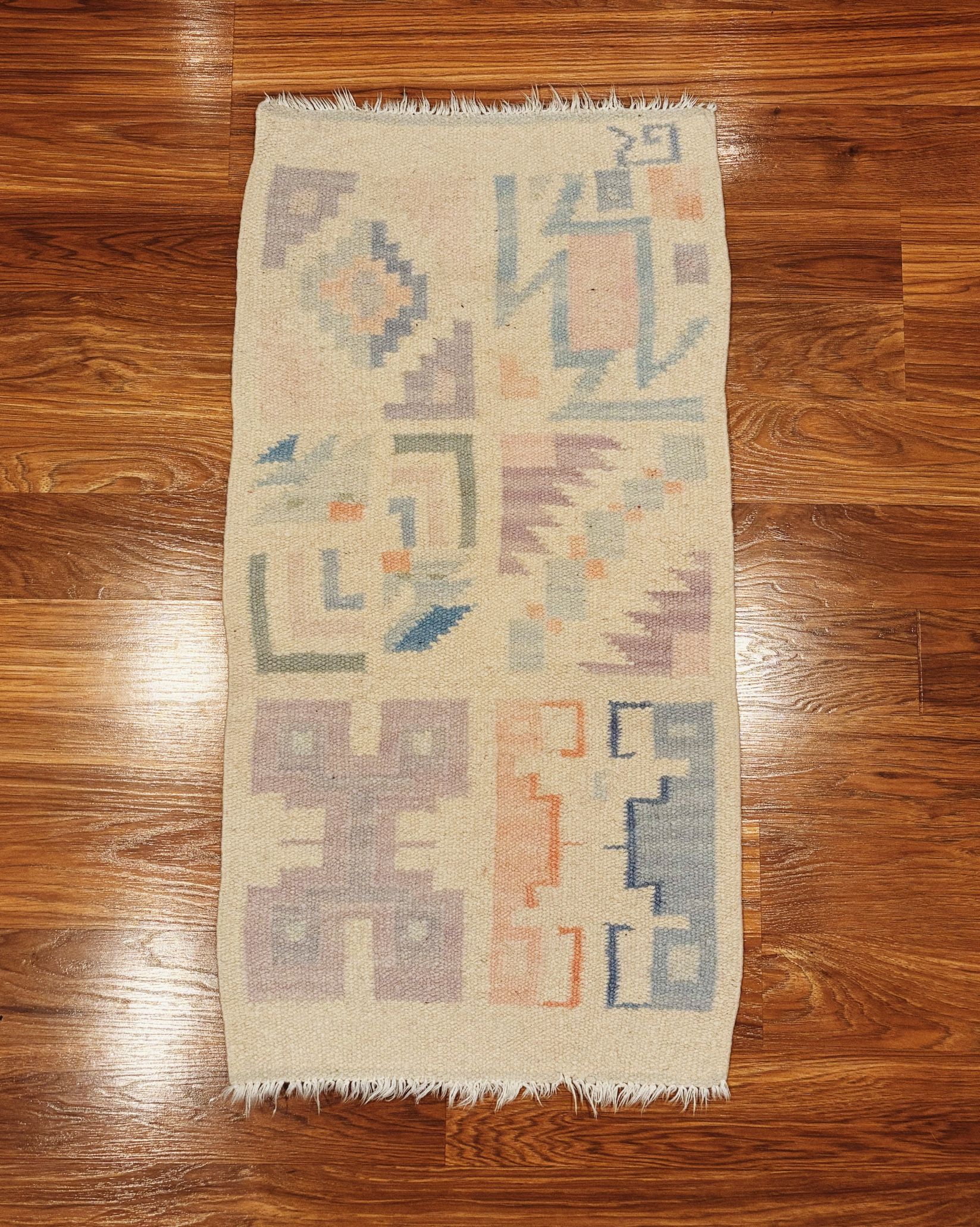 Vintage Handwoven Peruvian Doorway Rug