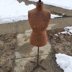 1920s Cast Iron Stand  Mannequin Dress Form 