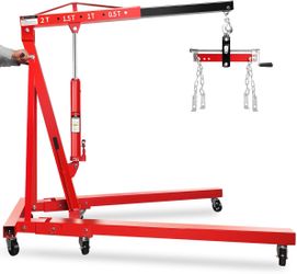 2-Ton Hydraulic Shop Crane Folding Engine Hoist with Lever