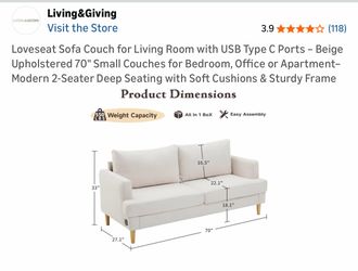 Loveseat sofa
