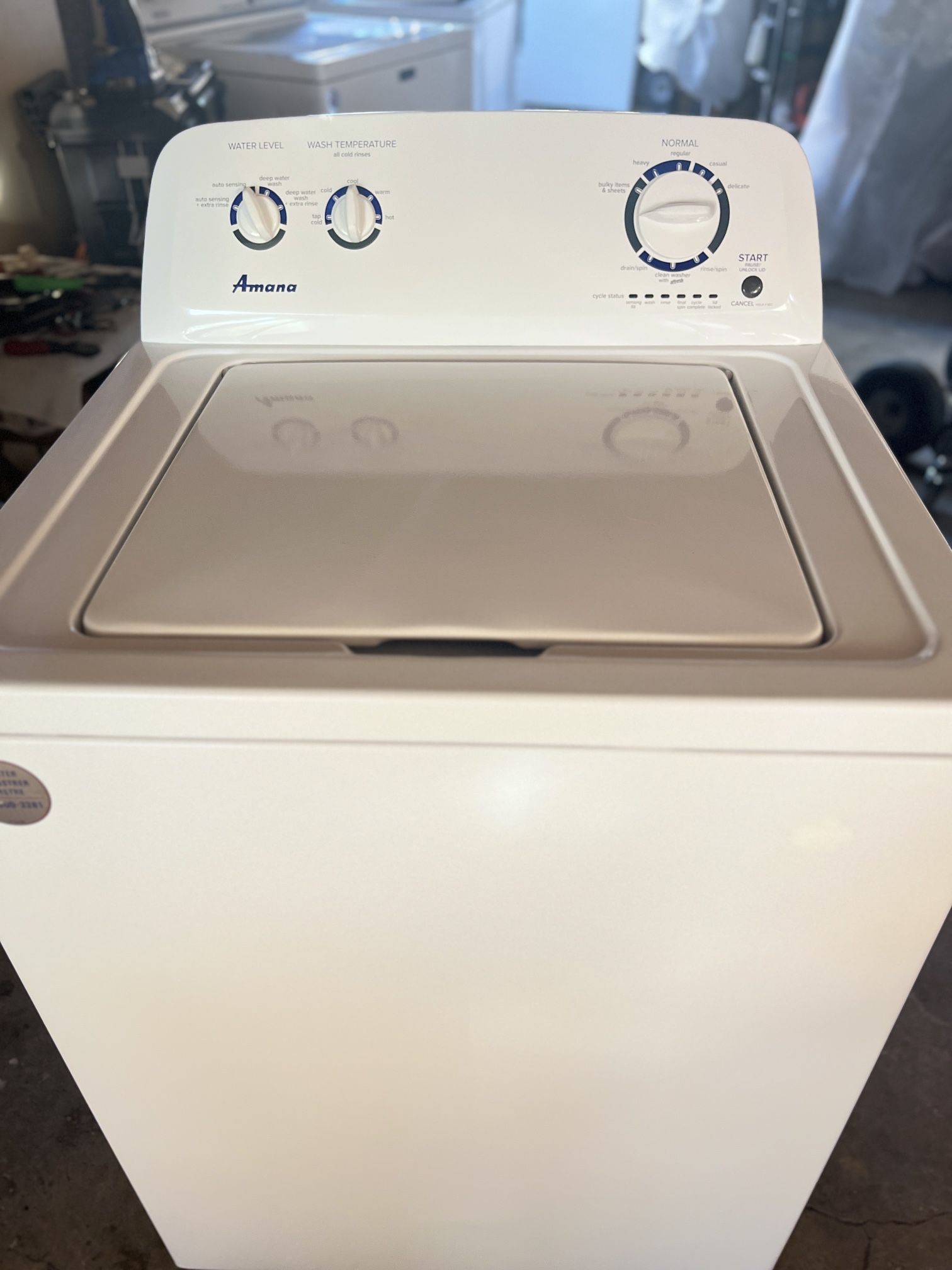 Amana Washer 3.5 Cuft New Free Delivery
