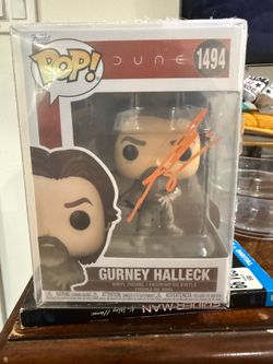 Josh Brolin Autographed Dune Gurney Halleck Funko Pop #1494 SWAU authentication!  The product is a Josh Brolin autographed Dune Gurney Halleck Funko P