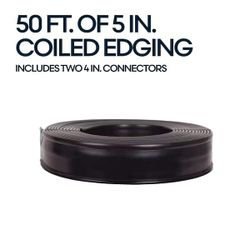 2- 50 ft x 5 in Black Coiled Garden Edging