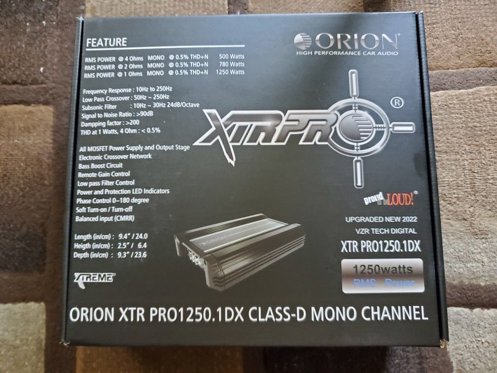 Orion XTRPRO 1250.1DX Amplifier