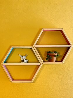 Hexagon wood ( wall decoration)