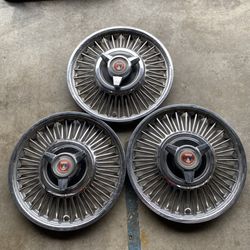 1(contact info removed) FORD FALCON RANCHERO SPINNER SPOKE HUBCAPS, 13" OEM