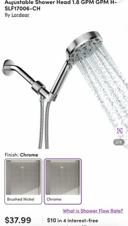 8-Spray Patterns with 1.8 GPM 4.7 in. Wall Mount Handheld Shower Head in Chrome