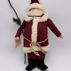 Vintage Overly-Raker Father Christmas Santa Doll 1989 Handmade w/ Tag