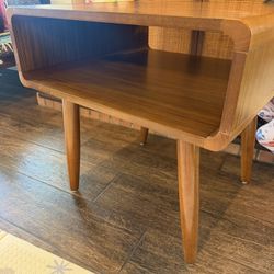 MCM Style Rectangular Wood End Table