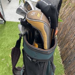Golf Club Set With Bags And Cart