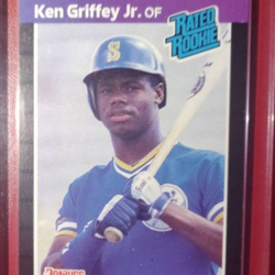 Ken Griffey Jr "error" rookie baseball card.