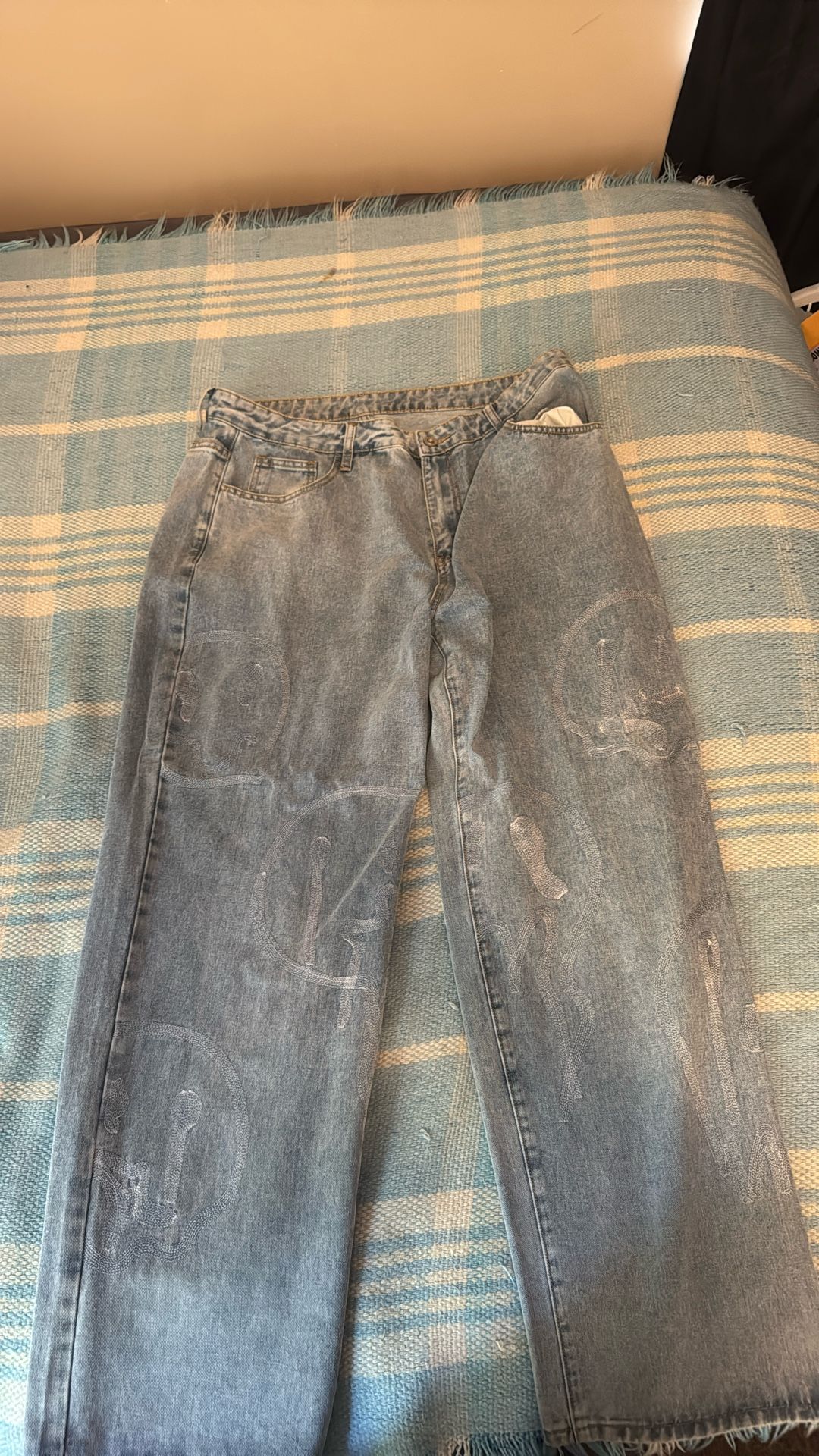 Blue Pants With Cool Design