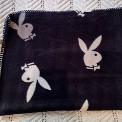 Playboy Bunny Throw Blanket Black And White Y2K Vintage 