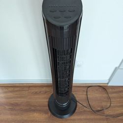OmniBreeze Tower Fan with Remote 4 Speeds 3 Breeze Modes, Widespread Oscillation