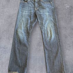 AG Adriano Goldschmied The Protege Jeans Mens 36x34 Blue Straight Leg Denim USA