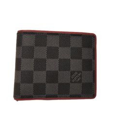 Louis VUITTON DAMIER GRAPHITE RED BIFOLD WALLET