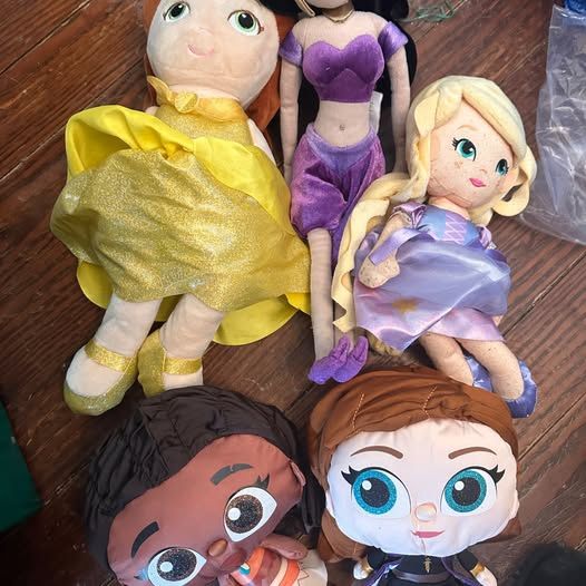 Disney Princess Plush Doll Bundle, 5 Pcs, 600