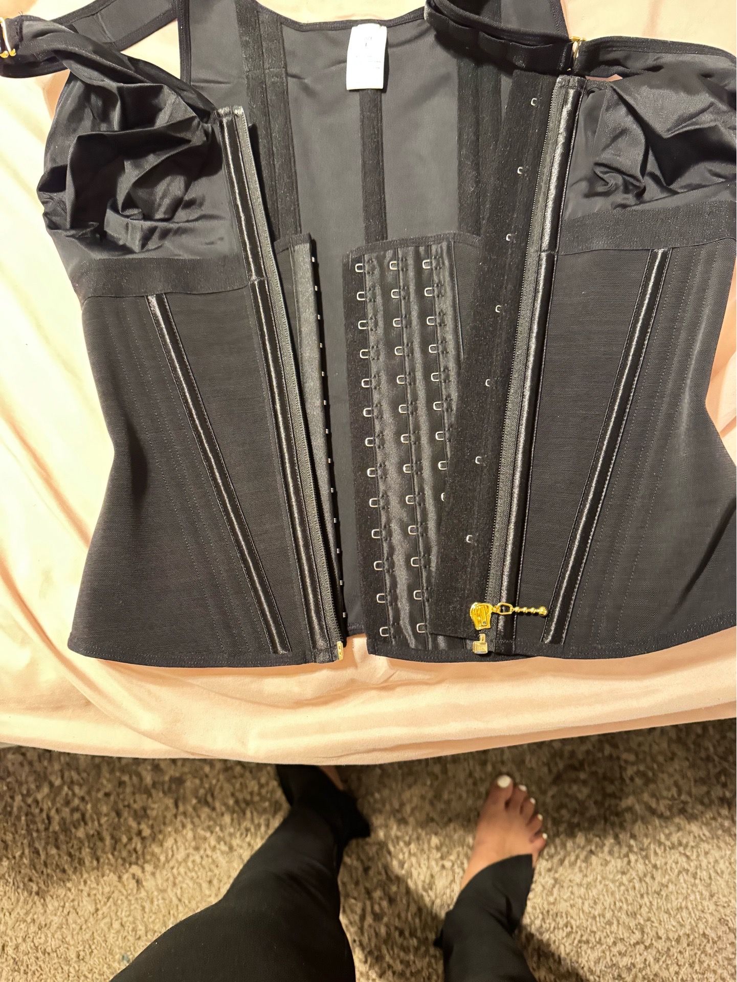 Corset Waist Vest With Bra