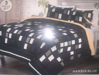 New 3 pc Warm King Borrego blanket