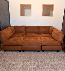 Cognac modular couch