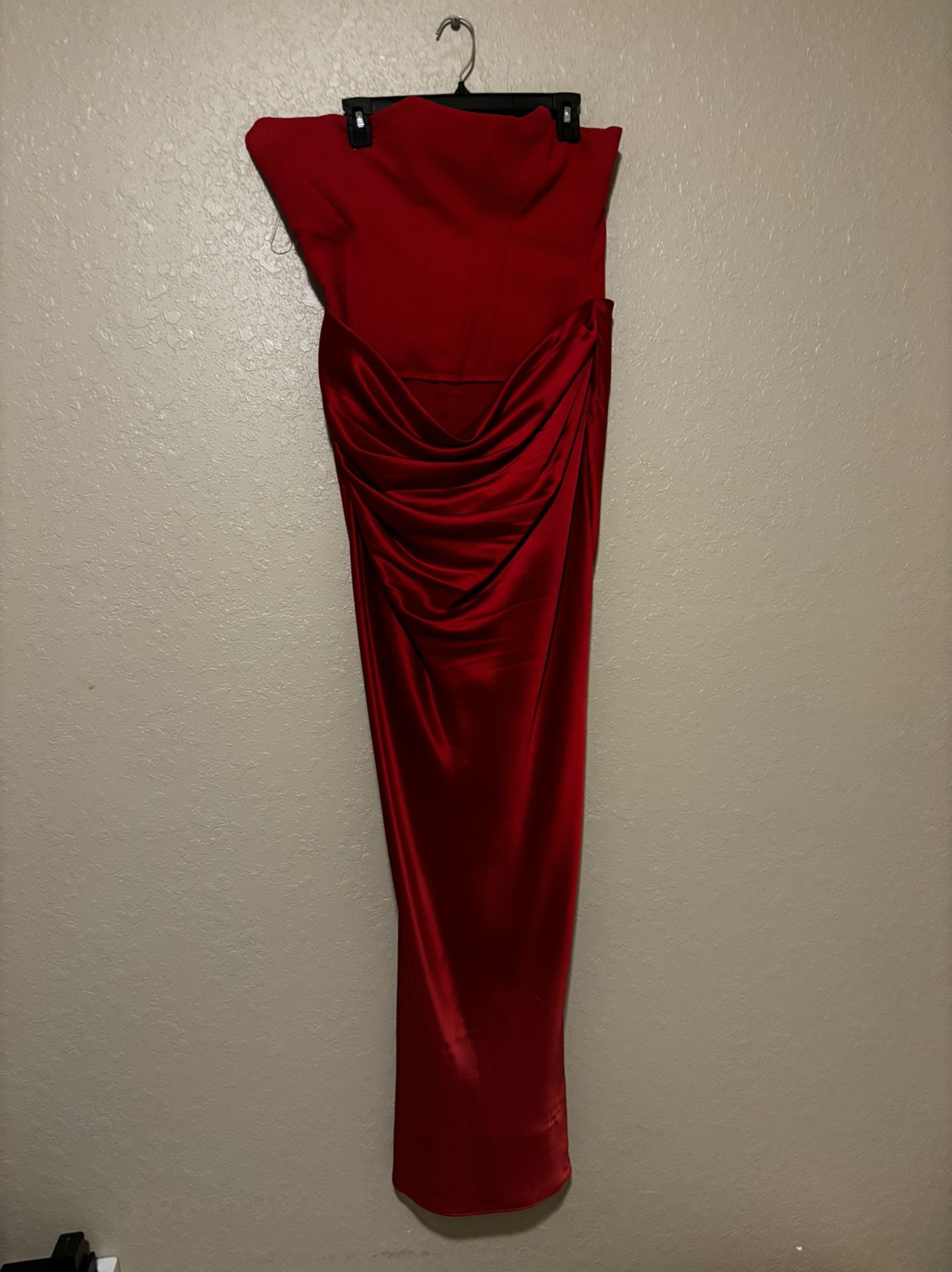 House of CB Persephone Strapless Satin Corset Cocktail Dress