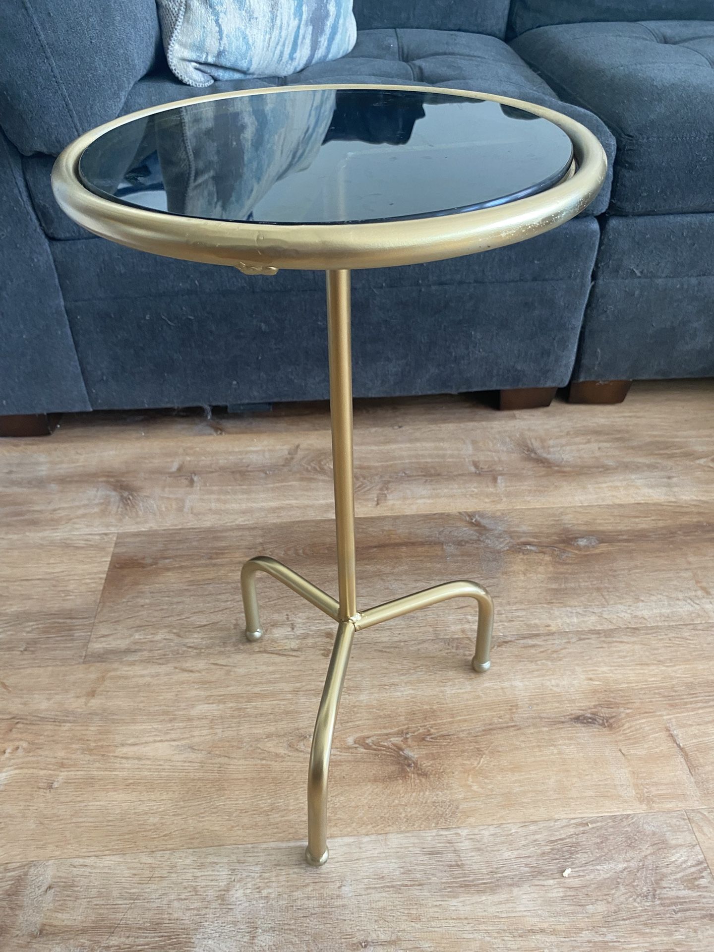 Gold Round Accent Table