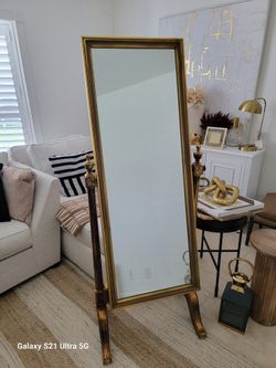 Antique Inspired Gold French Mirror