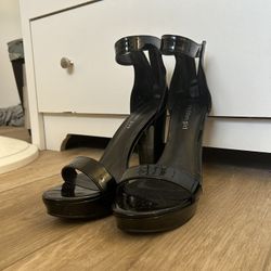 Black MaddenGirl Heels With Zipper Closure, Size 9