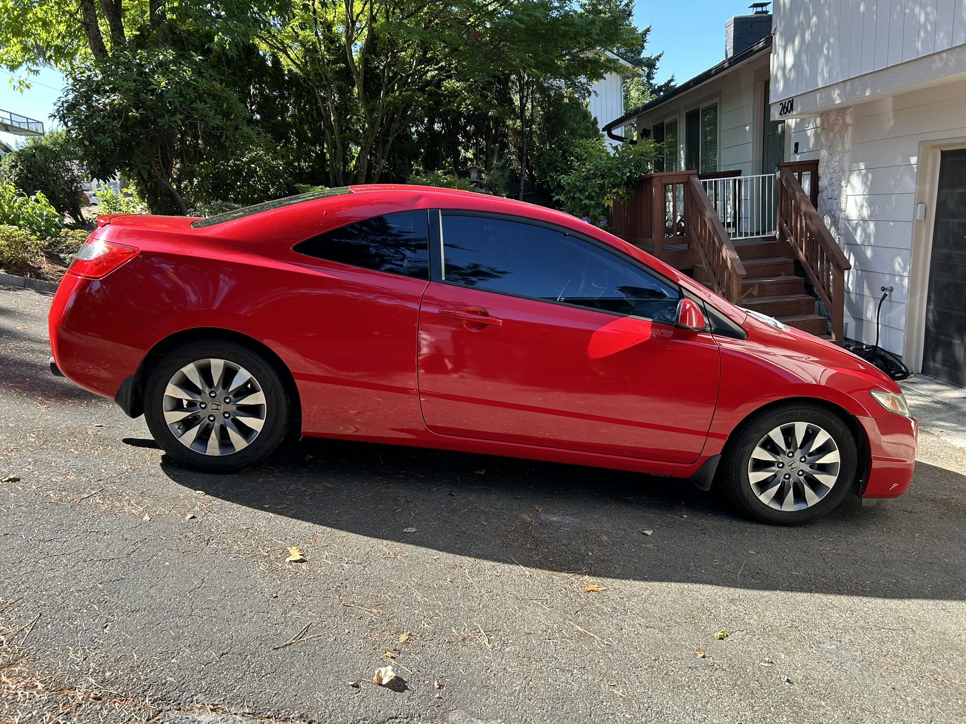 2009 Red Coupe Honda Civic EX!