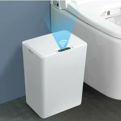 New !Smart Automatic Trash Can 3.6 Gallon Bathroom Touchless Motion Sensor Small Garbage Can with Lid Smart Electric Plastic Garbage Bin